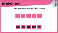 French Digital Math Problem of the Day for Google Classroom™ Grade 2 (February)