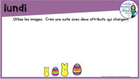 French Digital Math Problem of the Day for Google Classroom™ Grade 2 (April)