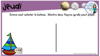 French Digital Math Problem of the Day for Google Classroom™ Grade 3 (April)