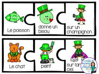 La Saint-Patrick:  French St. Patrick's Day Themed Sentence Builder Cards