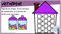 French Digital Math Problem of the Day for Google Classroom™ Grade 4 (April)