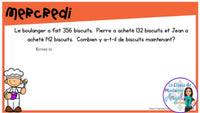 French Digital Math Problem of the Day for Google Classroom™ Grade 4 (May)