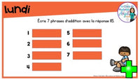 French Digital Math Problem of the Day for Google Classroom™ Grade 3 (May)