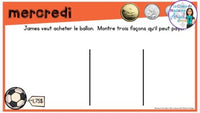 French Digital Math Problem of the Day for Google Classroom™ Grade 3 (May)