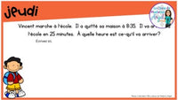 French Digital Math Problem of the Day for Google Classroom™ Grade 3 (May)