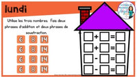 French Digital Math Problem of the Day for Google Classroom™ Grade 1 (May)