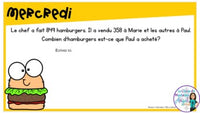 French Digital Math Problem of the Day for Google Classroom™ Grade 4 (June)