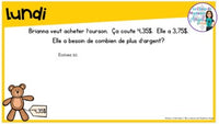 French Digital Math Problem of the Day for Google Classroom™ Grade 3 (June)