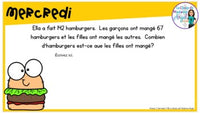 French Digital Math Problem of the Day for Google Classroom™ Grade 3 (June)