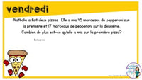 French Digital Math Problem of the Day for Google Classroom™ Grade 2 (June)