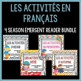 Les 4 saisons:  French Four Seasons Activities Emergent Reader BUNDLE