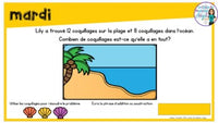 French Digital Math Problem of the Day for Google Classroom™ Grade 1 (June)