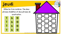 French Digital Math Problem of the Day for Google Classroom™ Grade 1 (June)