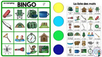 Le camping:  French Camping Themed Digital Bingo Game for Google Slides™