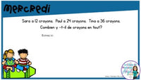 French Digital Math Problem of the Day for Google Classroom™ Grade 4 (September)