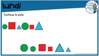 French Digital Math Problem of the Day for Google Classroom™ Grade 3 (September)