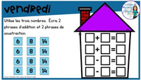 French Digital Math Problem of the Day for Google Classroom™ Grade 3 (September)