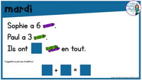 French Digital Math Problem of the Day for Google Classroom™ Grade 1 (September)