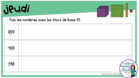 French Digital Math Problem of the Day for Google Classroom™ Grade 4 (October)