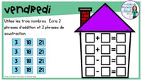 French Digital Math Problem of the Day for Google Classroom™ Grade 3 (October)