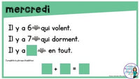 French Digital Math Problem of the Day for Google Classroom™ Grade 1 (October)