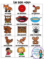 French Phonics Printables: Mes premiers sons (son composé ou)