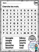 French Phonics Printables: Mes premiers sons (son composé ou)