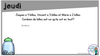 French Digital Math Problem of the Day for Google Classroom™ Grade 2 (November)