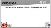 French Digital Math Problem of the Day for Google Classroom™ Grade 2 (November)