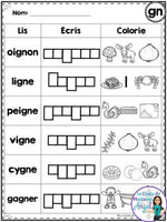 French Phonics Printables: Mes premiers sons (son composé gn)