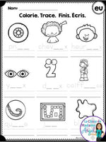 French Phonics Printables: Mes premiers sons (son composé eu)