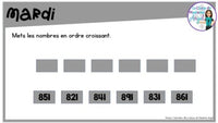 French Digital Math Problem of the Day for Google Classroom™ Grade 3 (November)