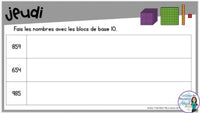 French Digital Math Problem of the Day for Google Classroom™ Grade 4 (November)