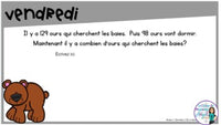 French Digital Math Problem of the Day for Google Classroom™ Grade 4 (November)