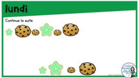 French Digital Math Problem of the Day for Google Classroom™ Grade 2 (December)