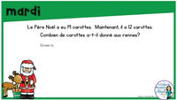 French Digital Math Problem of the Day for Google Classroom™ Grade 2 (December)