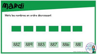 French Digital Math Problem of the Day for Google Classroom™ Grade 3 (December)