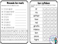 French Phonics Activities: Mon cahier des sons partie 2 {la voyelle i}