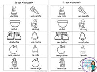 French Phonics Activities: Mon cahier des sons partie 2 {la voyelle o ouvert}