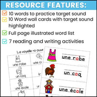 French Phonics Activities: Mon cahier des sons {o ouvert}