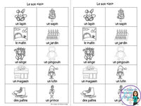 French Phonics Activities: Mon cahier des sons partie 2 {son composé in}