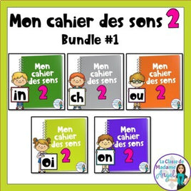 French Phonics Activities: Mon cahier des sons partie 2 Bundle #1