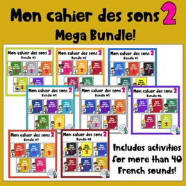 French Phonics Activities: Mon cahier des sons partie 2 MEGA BUNDLE