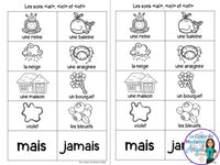 French Phonics Activities: Mon cahier des sons partie 2 {sons composés ai/ei/et}