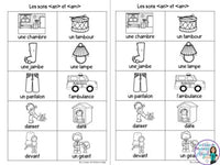 French Phonics Activities: Mon cahier des sons partie 2 {sons composés an/am}