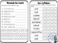 French Phonics Activities: Mon cahier des sons partie 2 Bundle #3