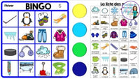 L'hiver:  French Winter Themed Digital Bingo Game for Google Slides™