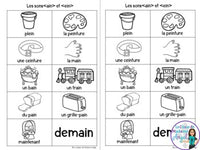 French Phonics Activities: Mon cahier des sons partie 2 {sons composés ain/ein}