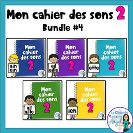 French Phonics Activities: Mon cahier des sons partie 2 Bundle #4