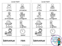 French Phonics Activities: Mon cahier des sons partie 2 {son composé ien}